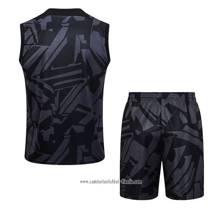 Chandal del Paris Saint-Germain Jordan 2023 2024 Sin Mangas Negro y Gris